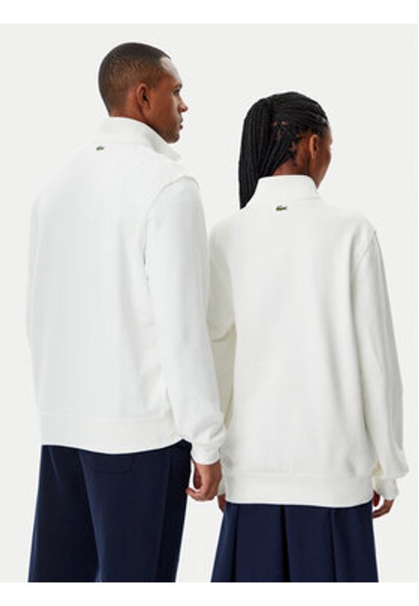 Lacoste Bluza Unisex SH2735 Biały Regular Fit. Kolor: biały. Materiał: bawełna