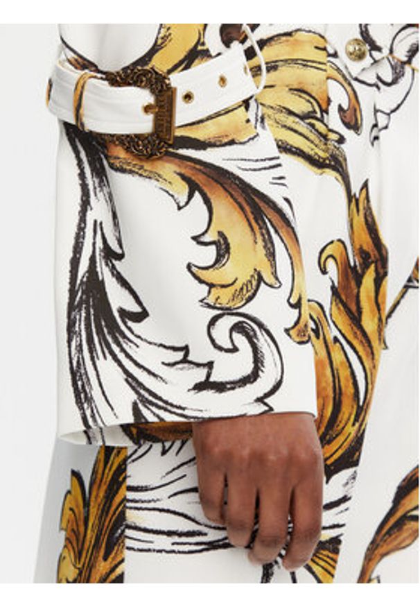 Versace Jeans Couture Marynarka 78HAQ704 Biały Slim Fit. Kolor: biały. Materiał: syntetyk