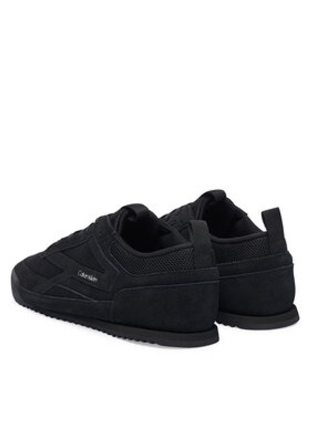 Calvin Klein Sneakersy Low Pro Runner Mix Mat HM0HM02208 Czarny. Kolor: czarny. Materiał: skóra, zamsz
