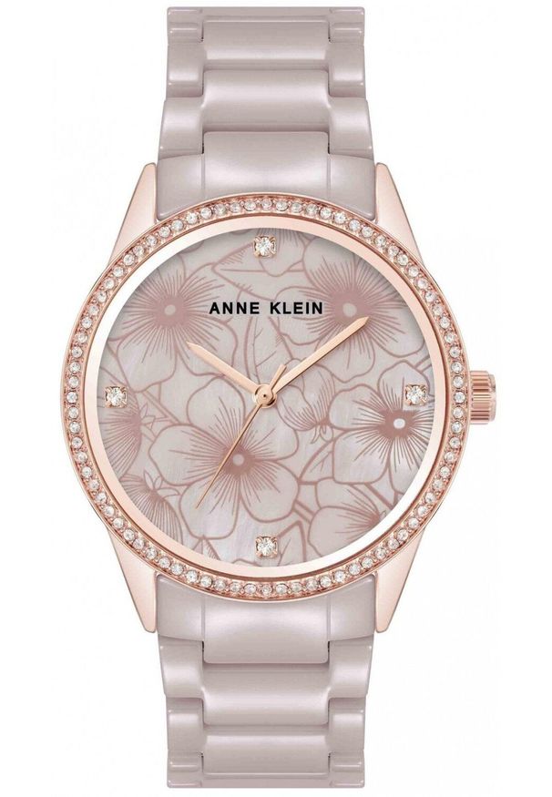 Zegarek damski Anne Klein AK-5172RGTP CYRKONIE różowe złoto. Kolor: różowy, złoty, wielokolorowy