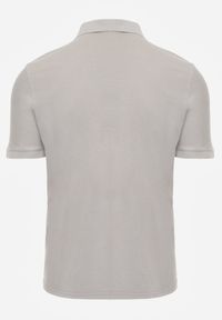 Born2be - Szara Gładka Koszulka Polo o Klasycznym Kroju Sinopea. Okazja: na co dzień, do pracy, na spotkanie biznesowe. Typ kołnierza: polo. Kolor: szary. Materiał: jeans. Wzór: gładki. Styl: klasyczny #2