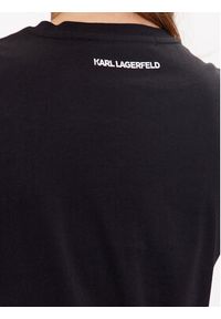 Karl Lagerfeld - KARL LAGERFELD T-Shirt Ikonik 2.0 Choupette 230W1703 Czarny Regular Fit. Typ kołnierza: dekolt w karo. Kolor: czarny. Materiał: bawełna #4