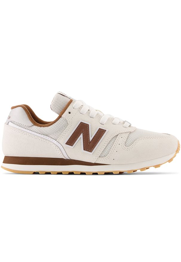 Buty damskie New Balance WL373OB2 – beżowe. Okazja: na co dzień. Kolor: beżowy. Materiał: guma, skóra, syntetyk, materiał, zamsz. Szerokość cholewki: normalna. Model: New Balance 373