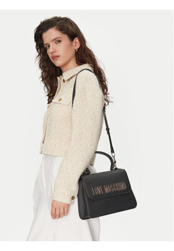 Love Moschino - LOVE MOSCHINO Torebka JC4032PP1MKD0000 Czarny. Kolor: czarny. Materiał: skórzane