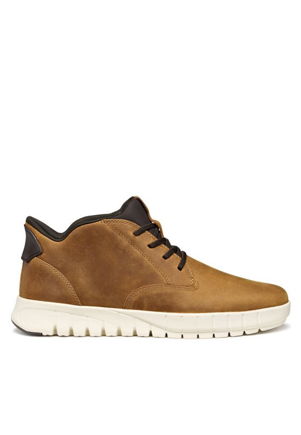 Geox Sneakersy U Flextride Plus U56MAB 000FF C6002 Brązowy. Kolor: brązowy. Materiał: skóra