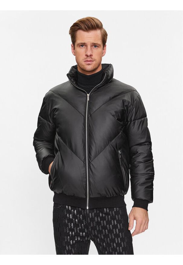 Karl Lagerfeld - KARL LAGERFELD Kurtka zimowa 505045 534556 Czarny Regular Fit. Typ kołnierza: dekolt w karo. Kolor: czarny. Materiał: syntetyk. Sezon: zima