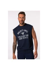 JAY-PI - Męska Bluza Iron Anvil fitness oversize szybkoschnąca do roz. 7 XL. Kolekcja: plus size. Kolor: niebieski. Materiał: materiał, poliester, bawełna. Sport: fitness