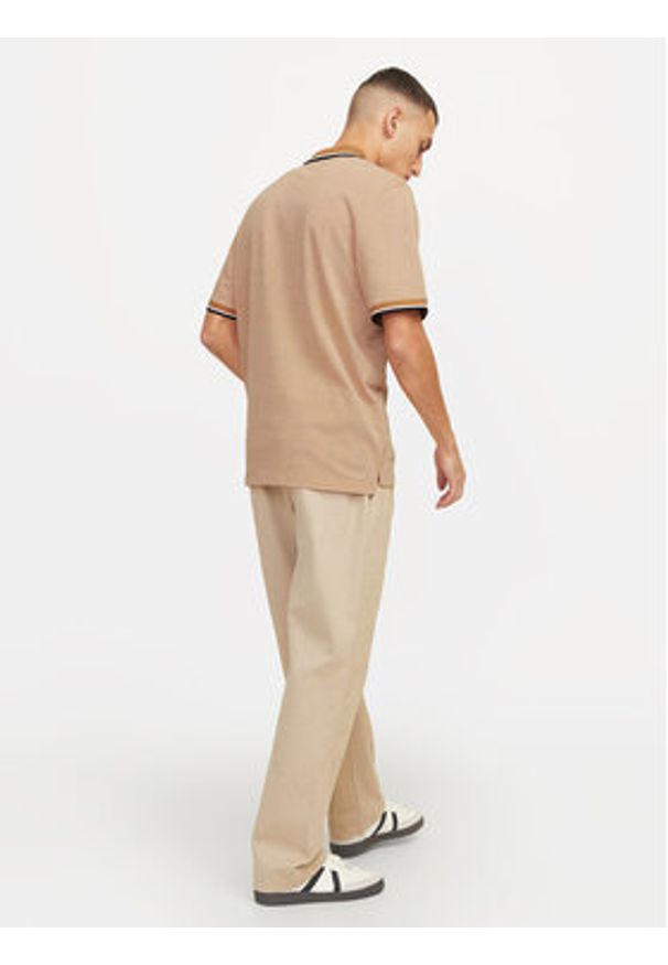 Jack & Jones Polo Bluwin 12169064 Pomarańczowy Regular Fit. Typ kołnierza: polo. Kolor: pomarańczowy. Materiał: syntetyk, bawełna