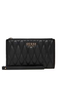 Guess Duży Portfel Damski Valla Slg SWQG81 22157 Czarny. Kolor: czarny. Materiał: skóra