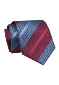Alties - Krawat - ALTIES - Niebiesko Czerwone Pasy. Kolor: wielokolorowy, czerwony, niebieski. Materiał: tkanina. Styl: elegancki, wizytowy