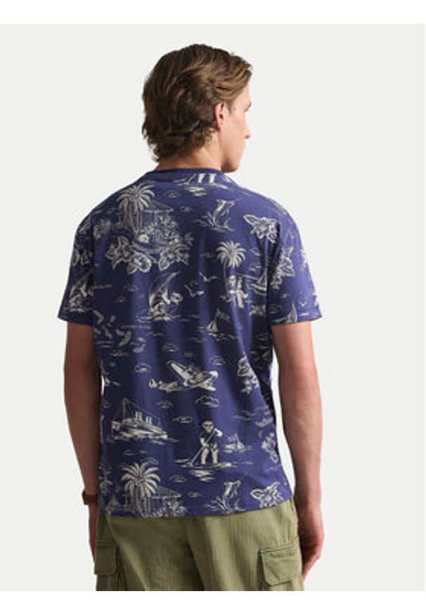 Polo Ralph Lauren T-Shirt 710B16619001 Granatowy Slim Fit. Typ kołnierza: polo. Kolor: niebieski. Materiał: bawełna