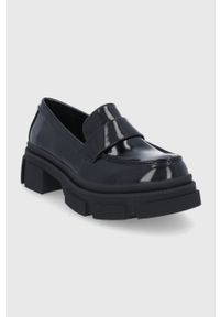 Answear Lab Mokasyny damskie kolor czarny na platformie. Nosek buta: okrągły. Kolor: czarny. Materiał: guma. Obcas: na obcasie, na platformie. Styl: wakacyjny. Wysokość obcasa: niski #3