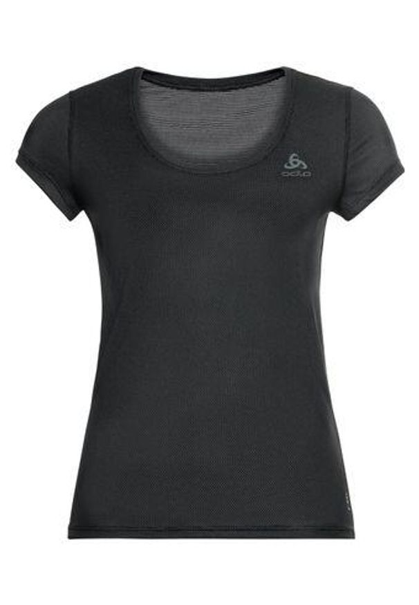 Koszulka damska Odlo BL TOP crew neck s/s ACTIVE F-DRY LIGHT. Kolor: czarny, szary, wielokolorowy