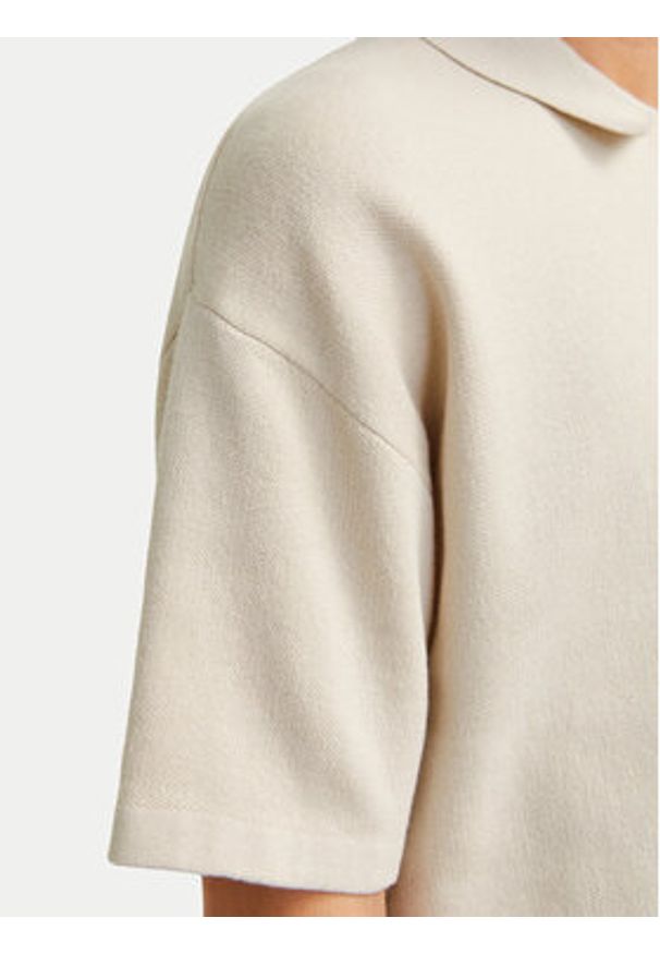 Jack & Jones - Jack&Jones Polo Troy 12269617 Beżowy Relaxed Fit. Typ kołnierza: polo. Kolor: beżowy. Materiał: bawełna