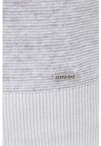 Hugo - HUGO sweter lniany 50465199 męski kolor biały lekki. Okazja: na co dzień. Kolor: biały. Materiał: len. Długość rękawa: długi rękaw. Długość: długie. Styl: casual #2