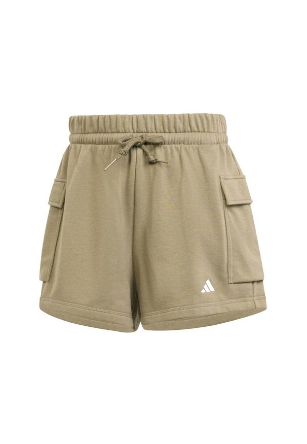 Adidas - Szorty Essentials French Terry Small Logo. Kolor: biały, wielokolorowy, beżowy. Materiał: materiał