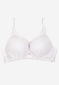 Renee - Biały Biustonosz Full Cup Zdobiony Koronką Raviera. Kolor: biały. Materiał: koronka. Wzór: koronka, aplikacja #1