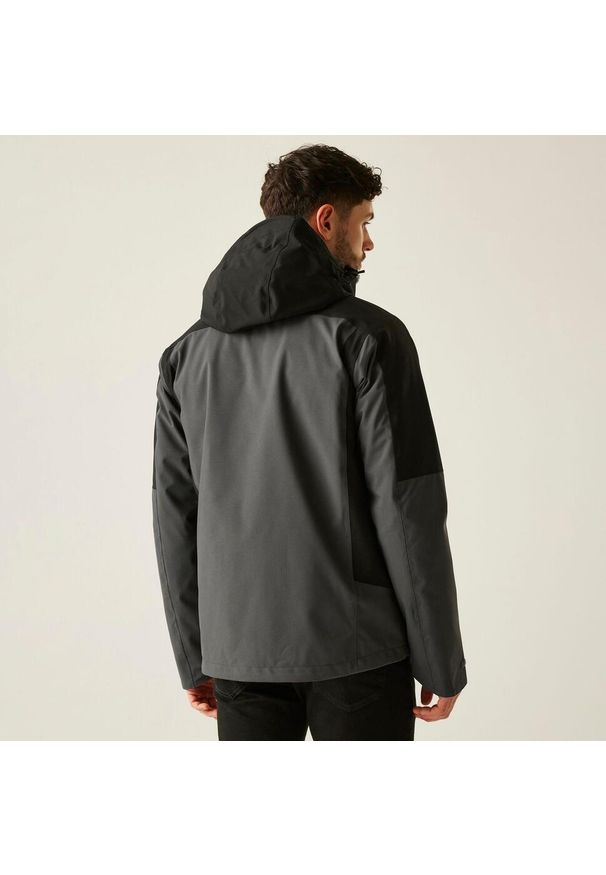 Regatta - Kurtka męska 3 w 1 Wentwood. Kolor: brązowy, szary, wielokolorowy. Materiał: puch, materiał. Sport: turystyka piesza