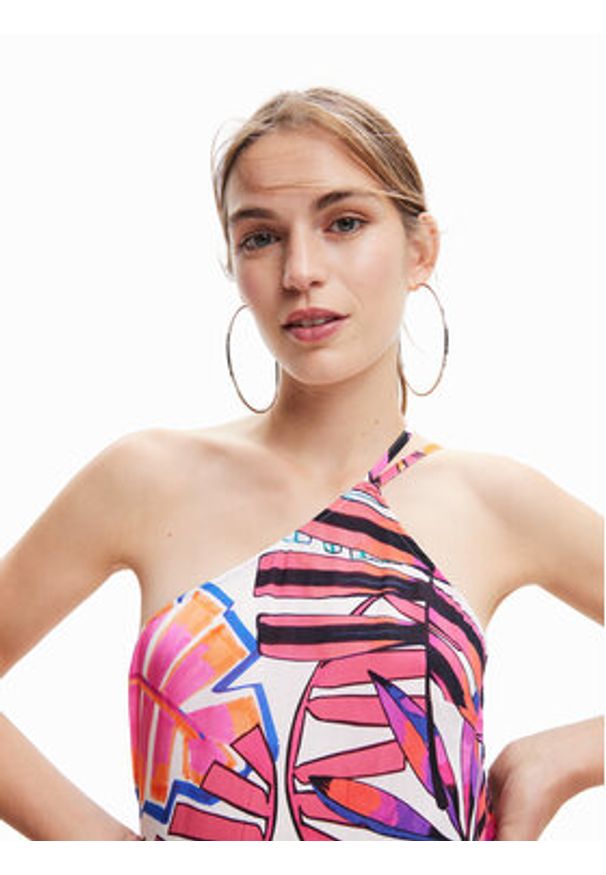 Desigual Sukienka letnia 23SWMW06 Kolorowy Regular Fit. Materiał: wiskoza. Wzór: kolorowy. Sezon: lato