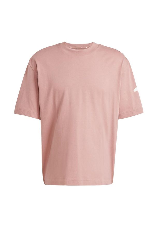 Adidas - Koszulka Essentials Loose Fit 3 Bar Logo. Kolor: biały, wielokolorowy, różowy. Materiał: bawełna