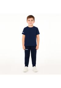 LEGEA - Komplet dresowy dla chłopca ARIA JR. Okazja: na uczelnię. Kolor: niebieski. Materiał: dresówka. Długość: krótkie. Styl: sportowy #1