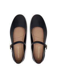 TOMMY HILFIGER - Tommy Hilfiger Baleriny Leather Maryjane Ballerina FW0FW08651 Czarny. Kolor: czarny. Materiał: skóra #5
