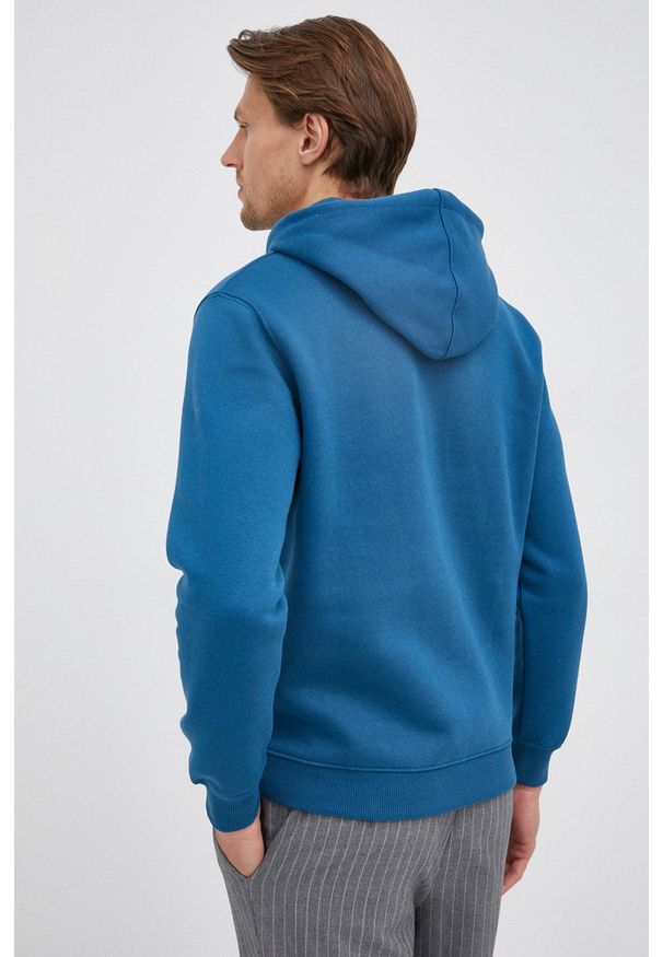 Pepe Jeans Bluza Dexter męska z kapturem z nadrukiem. Okazja: na co dzień. Typ kołnierza: kaptur. Kolor: niebieski. Materiał: dzianina. Wzór: nadruk. Styl: casual