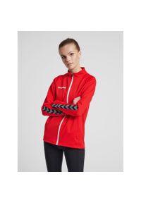 Kurtka damska Hummel Zip hmlAUTHENTIC Poly. Kolor: czerwony. Materiał: poliester. Sport: fitness