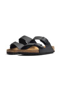 Klapki turystyczne uniseks Birkenstock Arizona 791. Zapięcie: bez zapięcia. Kolor: czarny. Materiał: materiał, syntetyk, tkanina. Szerokość cholewki: normalna. Sport: turystyka piesza