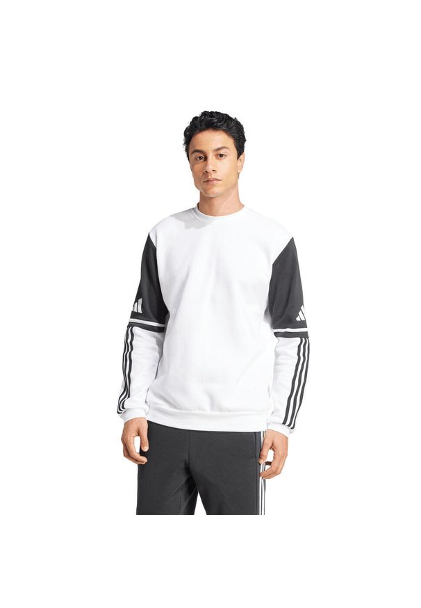 Adidas - Bluza męska adidas Squadra 25 Sweat Crew. Kolor: wielokolorowy, biały, czarny. Materiał: bawełna, poliester