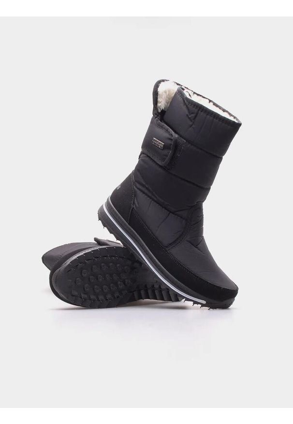 Progress - Buty zimowe damskie wysokie śniegowce PROGRESS ocieplane. Kolor: czarny. Sezon: zima. Sport: turystyka piesza