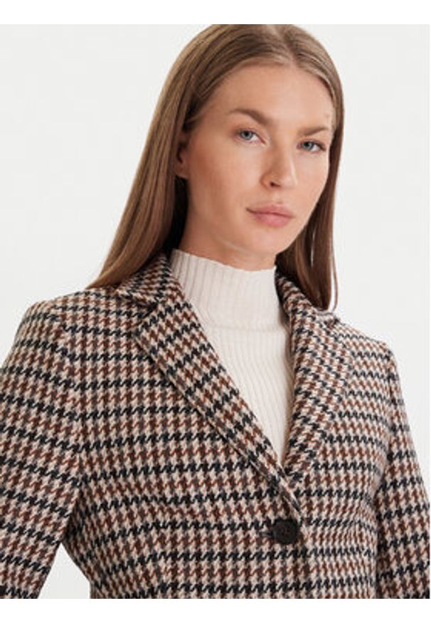 TOMMY HILFIGER - Tommy Hilfiger Marynarka Heritage WW0WW48266 Beżowy Regular Fit. Kolor: beżowy. Materiał: wełna