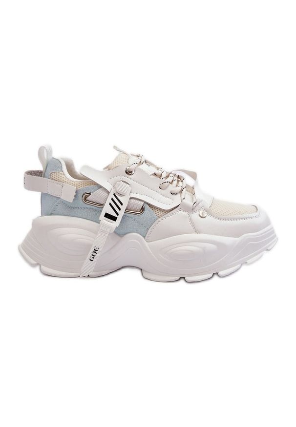 Sneakersy Damskie GOE NN2N4039B Białe. Zapięcie: sznurówki. Kolor: biały. Materiał: tkanina, skóra
