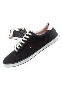 TOMMY HILFIGER - Buty sportowe trampki do chodzenia męskie Tommy Hilfiger. Kolor: niebieski. Sport: turystyka piesza