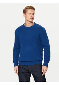 Selected Homme Sweter 16094552 Niebieski Relaxed Fit. Kolor: niebieski. Materiał: bawełna