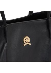 TOMMY HILFIGER - Tommy Hilfiger Torebka Crest Leather Tote AW0AW15230 Czarny. Kolor: czarny #3