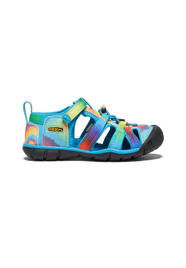 keen - Dziecięce sandały na wędrówki Keen Seacamp II CNX. Kolor: niebieski. Materiał: syntetyk, materiał. Sport: turystyka piesza