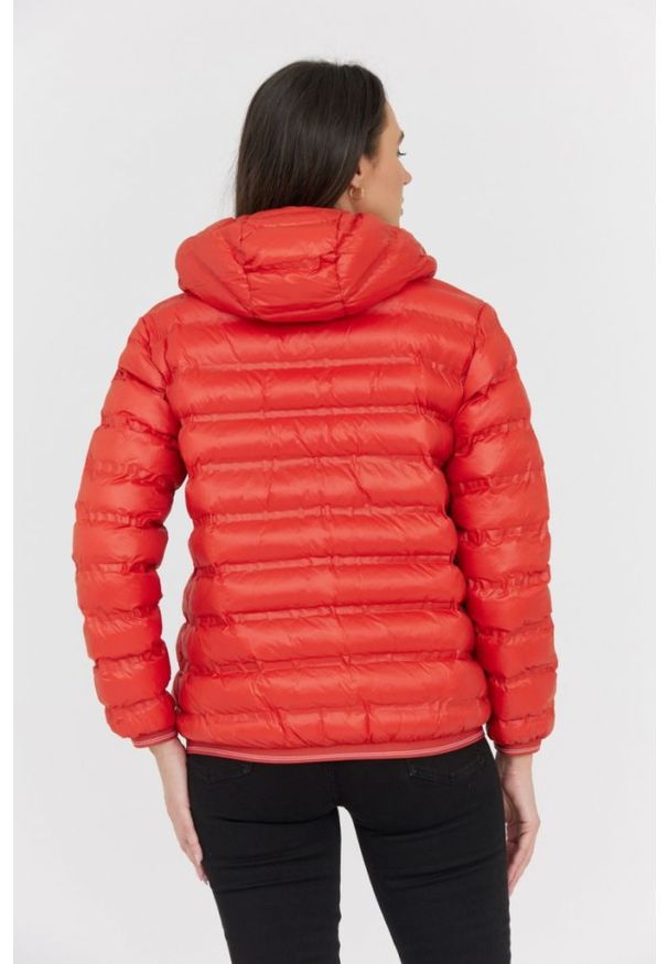 Blauer USA - BLAUER Pomarańczowo-beżowa dwustronna kurtka Stella reversible down jacket. Kolor: pomarańczowy. Materiał: puch