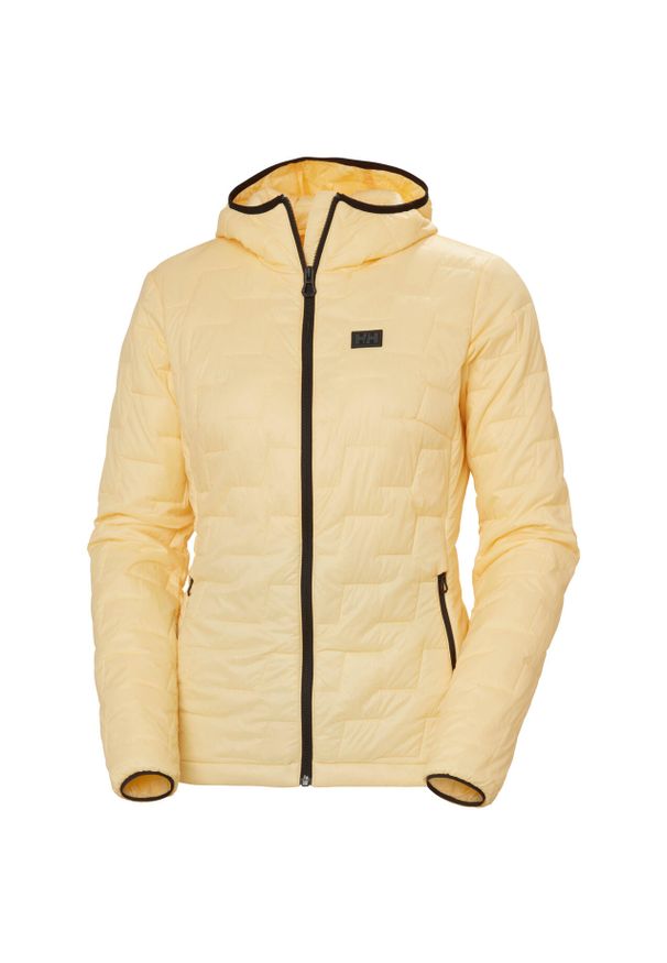 Damska ocieplana kurtka wodoodporna z kapturem Helly Hansen Lifaloft. Typ kołnierza: kaptur. Kolor: żółty. Sezon: zima. Sport: narciarstwo