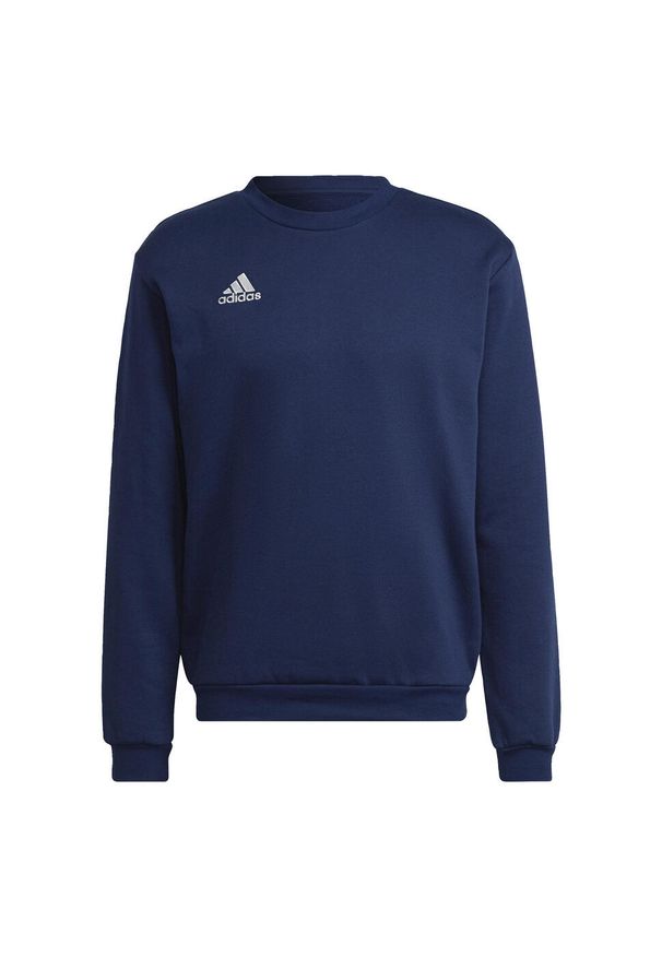 Adidas - Bluza adidas Entrada 22. Kolor: niebieski. Materiał: bawełna, materiał, poliester. Sport: fitness