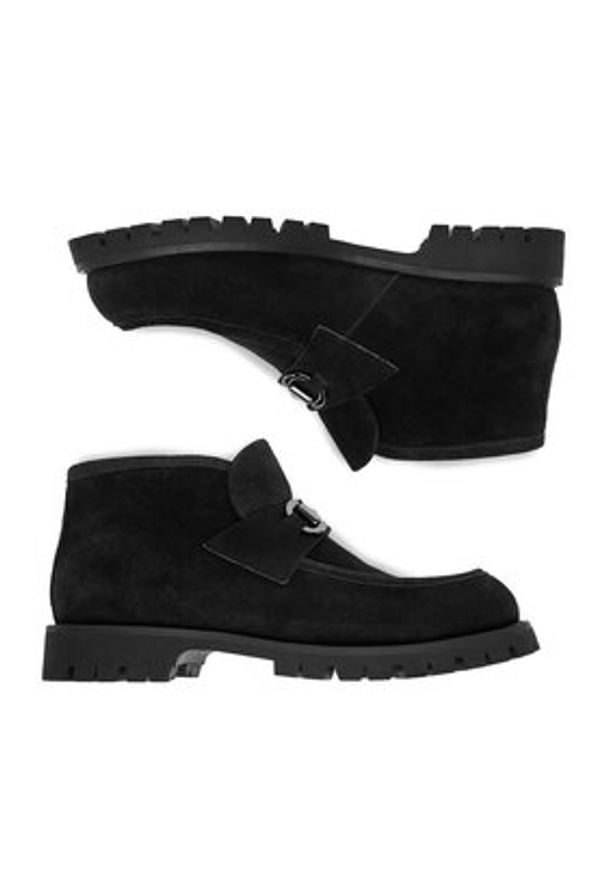 Badura Półbuty EO-ASPEN-LT221-451-3 Czarny. Kolor: czarny. Materiał: zamsz, skóra