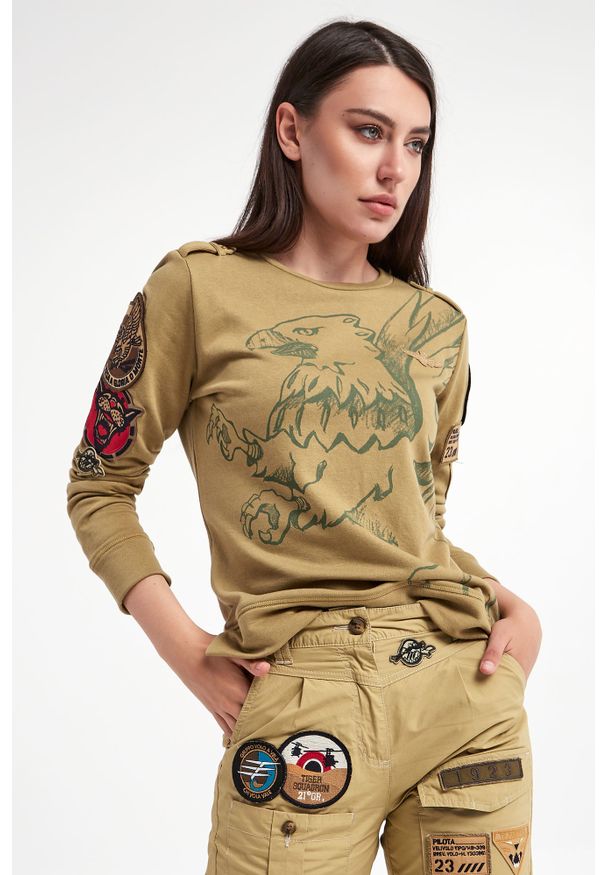Aeronautica Militare - Bluza AERONAUTICA MILITARE. Długość rękawa: długi rękaw. Długość: długie. Wzór: aplikacja, nadruk