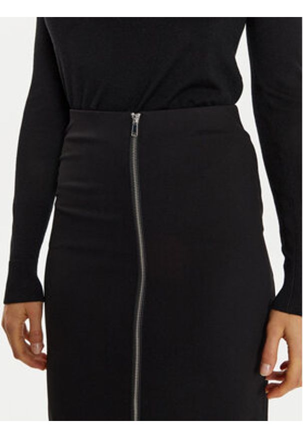 Karen by Simonsen Spódnica maxi Rebecca 10105102 Czarny Slim Fit. Kolor: czarny. Materiał: syntetyk