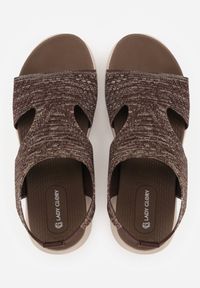 Born2be - Brązowe Sportowe Sandały na Grubej Podeszwie z Elastyczną Cholewką i Piankową Wkładką Nicthil. Okazja: na co dzień. Zapięcie: bez zapięcia. Kolor: brązowy. Materiał: jeans. Sezon: lato. Styl: sportowy #3