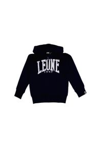 LEONE 1947 APPAREL - Bluza dziecięca z kapturem i zamkiem Basic. Typ kołnierza: kaptur. Kolor: niebieski. Sport: joga i pilates