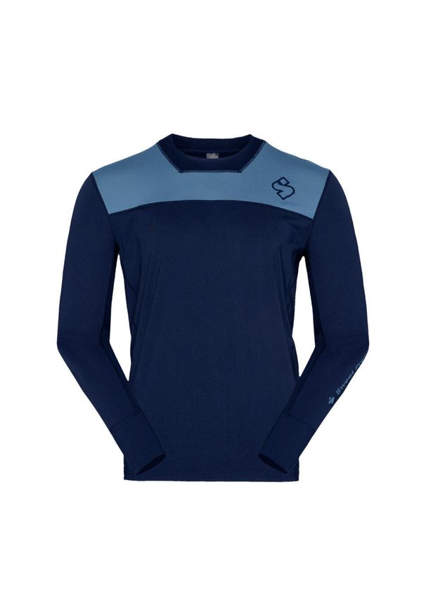 Dżersej z długim rękawem Sweet Protection Hunter MTB. Kolor: niebieski. Materiał: jersey. Długość rękawa: długi rękaw. Długość: długie. Sport: kolarstwo