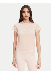 Guess T-Shirt V5GI10 K9RM1 Różowy Regular Fit. Kolor: różowy. Materiał: bawełna