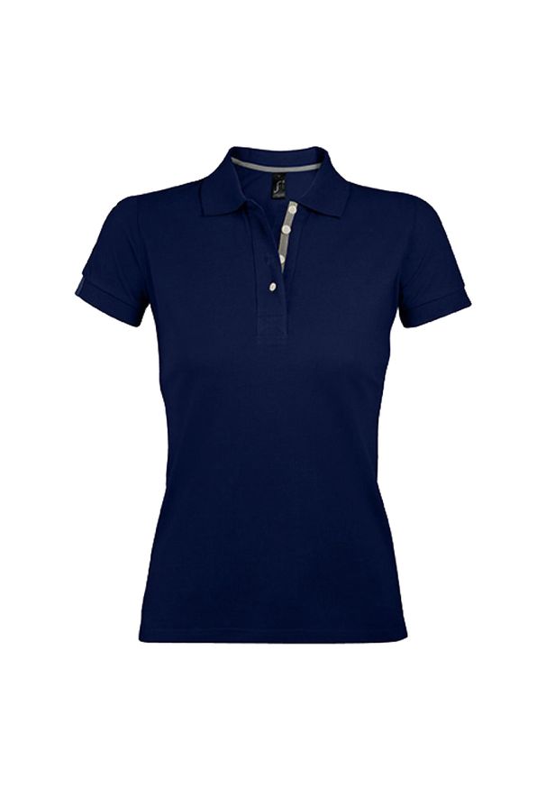 SOL'S - Damska Koszulka Polo Portland. Typ kołnierza: polo. Kolor: niebieski