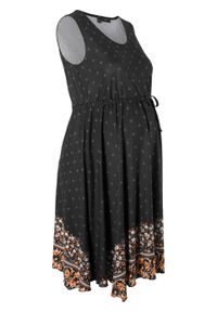 Sukienka ciążowa z dżerseju bonprix czarny. Kolekcja: moda ciążowa. Kolor: czarny. Materiał: jersey #1