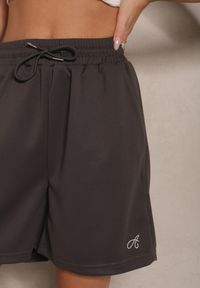 Renee - Szare Sportowe Szorty Typu Bermudy z Kieszeniami Terinia. Okazja: na co dzień, na imprezę, na plażę, na spacer. Kolor: szary. Sezon: lato. Styl: sportowy #5